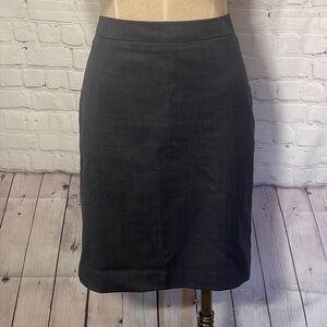 Ann Taylor gray dark academia style pencil skirt 10 petite